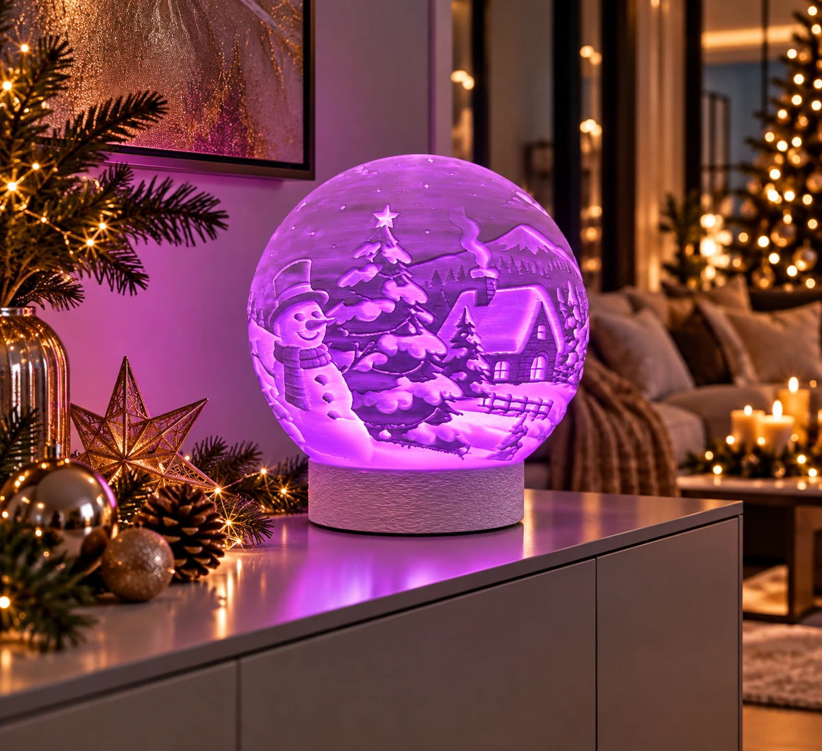 Weihnachtskugel – Schneemann, Ansicht 1