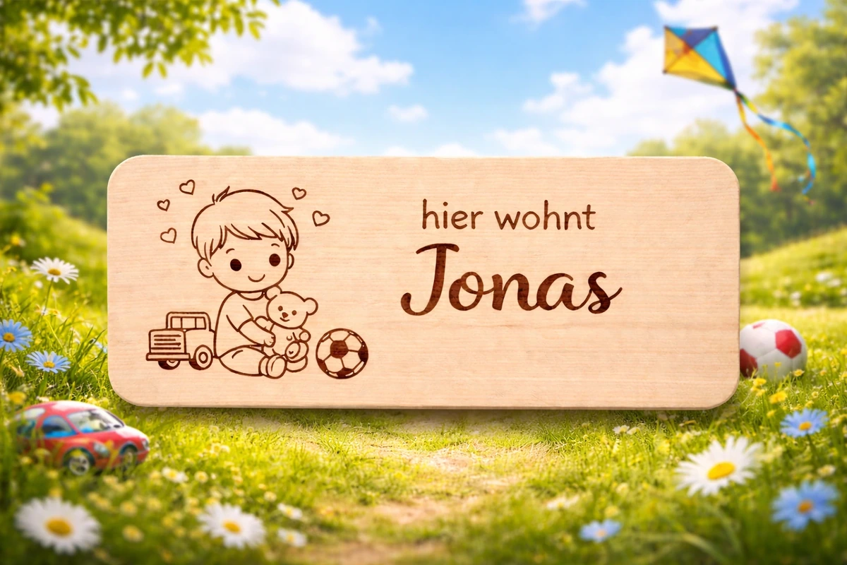 Holz Türschild Wandbild